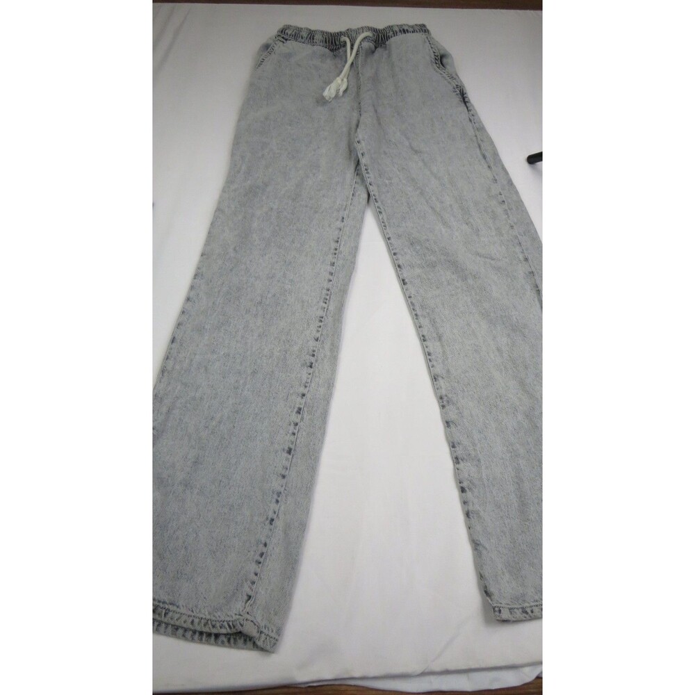 Pilcro Womens Jeans Size XXS Draw String Stretch Waist Straight Leg Acid Wash